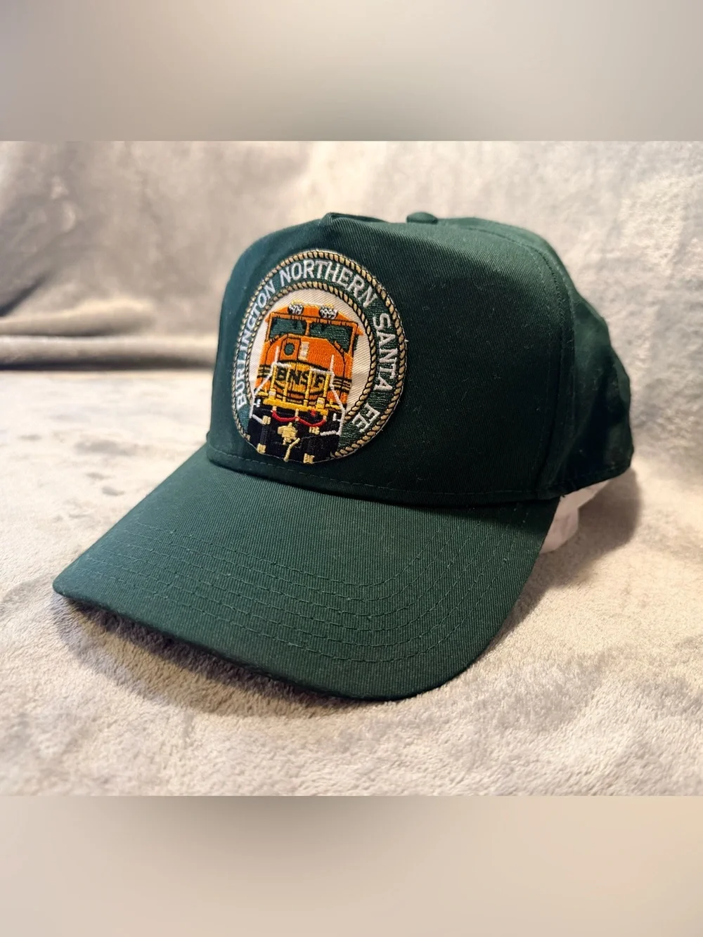 Burlington Northern Santa Fe BNSF Railroad 6 Panel Cap by OTTO - Picture 3 of 6